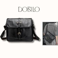 Túi Đeo Chéo Da Nam, Nữ Chính Hãng DOBILO Chống Nước, Đựng Ipad 11inch, Túi Chéo Nam Nữ BG43