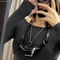 Túi đeo chéo DAPPERGENT, Túi đựng tiền xu Y2K cổ tay nhỏ, Ví đen đơn giản Túi xách Túi đựng tai nghe Dạo phố