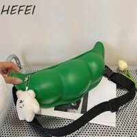 Túi đeo chéo đậu nành xanh HEFEI, Túi đậu Hà Lan hình PU, Túi đa năng thông thường Túi chéo phong cách Hàn Quốc Túi nhỏ dễ thương dành cho nữ