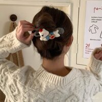 Túi đeo chéo dễ thương, kẹp tóc chó lớn, vải đa năng, kẹp tóc hình con vịt ở phía sau đầu