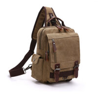 Túi đeo chéo ,đeo ngực nam phong cách mới - Màu kaki