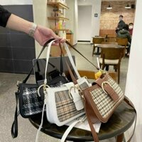 Túi đeo chéo, đeo vai, kẹp nách nữ da PU họa tiết caro sang chảnh phong cách hàn quốc Hot Trend 2022