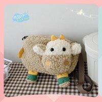 Túi Đeo Chéo Gấu Bông Hình Con Cừu Dễ Thương - Túi Đeo Vai Xinh Xắn