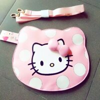 Túi đeo chéo Hello kitty chấm bi chính hãng