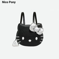 Túi đeo chéo Hello KT dễ thương-Ba lô phong cách dễ thương và phong cách dễ thương Đại học