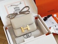 Túi Đeo Chéo Hermes Constance Nữ Màu Trắng Replica 11 19cm