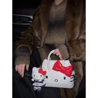 Túi Đeo Chéo Hình Hello Kitty Đính Nơ Tai To Dễ Thương Thời Trang 2024 Cho Bạn Gái