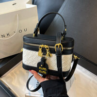 Túi đeo chéo hình trụ Chanel cao cấp Xuân hè Người nổi tiếng Niche Túi xách một vai trưởng thành