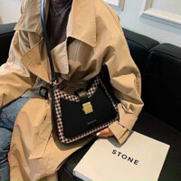 Túi Đeo Chéo Hình Vuông Nhỏ phối caro Thời Trang Hàn Quốc Mới  siêu xinh