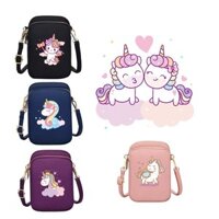 Túi đeo chéo in hình kỳ lân bán chạy, túi vuông nhỏ, túi điện thoại mini, túi đeo vai thông thường và đơn giản