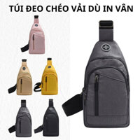 Túi đeo chéo in vân vải dù cao cấp chống thấm nước phong cách Hàn Quốc