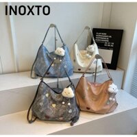 Túi đeo chéo INOXTO nách, Túi đeo chéo PU trái tim tình yêu, Ví Tote cho nữ