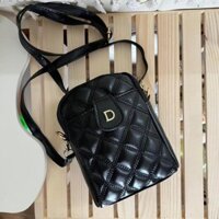 Túi đeo chéo khóa chữ D đựng điện thoại đẹp da mềm PK 538