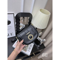 Túi đeo chéo khoá tròn nắp gập hàng QC size 18cm MUADY