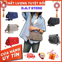 Túi Đeo Chéo Kipling KL163, Chất Liệu Vải Dù Kháng Nước, KT 24x16x6cm (Tặng Kèm Móc Khỉ Cute).