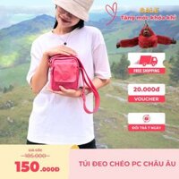 Túi Đeo Chéo Kipling Mã VL192 KT 13x16x6cm Tặng Kèm Móc Khóa Con Khỉ, Chất Liệu Vải Dù Trơn Kháng Nước
