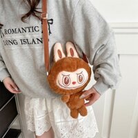 Túi đeo chéo Labubu, Túi xách Labubu dễ thương màu pastel đi học đi chơi cho nam nữ, túi Labubu cho bé