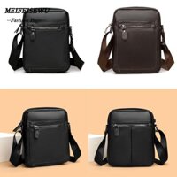 Túi đeo chéo MELIFEISEWU, Túi đeo vai da màu trơn bằng da thật, Túi đeo vai sang trọng dung tích lớn thời trang Quà tặng chồng