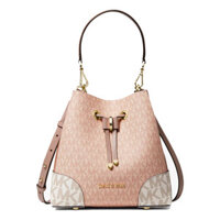 Túi Đeo Chéo Michael Kors MK Bucket Mini Signature Màu Hồng Nhạt
