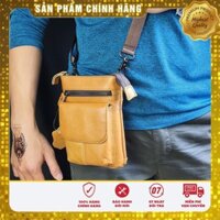 Túi Đeo Chéo Mini Kết Hợp Đeo Hông TD103 _ Đồ Da Nam Cao Cấp 100% Da Thật _ Bảo Hành 24 tháng