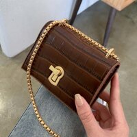 Túi đeo chéo mini nhỏ gọn cá tính - Nâu