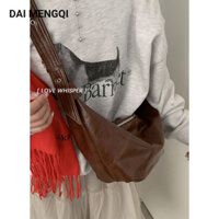 Túi đeo chéo một vai DAIMENGQI dành cho nữ, đi lại và giải trí cổ điển, túi sừng bò dung tích lớn