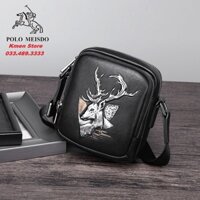 Túi Đeo Chéo Nam Da Bò Thật Cao Cấp Unisex Hiệu POLO MEISDO Kiểu Dáng Hàn Quốc PL10