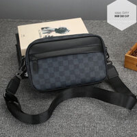 Túi Đeo Chéo Nam kẻ caro Jengiang da PU cao cấp hàng quảng châu loại 1 phong cách streetwear