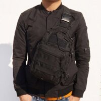 Túi đeo chéo nam nữ phong cách quân đội Army - Màu Đen