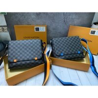 Túi đeo chéo nam nữ unisex dáng cặp caro dây màu size 26 LV super vip fullbox Smano bags hỏa tốc