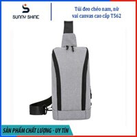 Túi đeo chéo nam, nữ vải canvas cao cấp, viền chữ U đẹp mắt, dùng đi làm, đi chơi T562