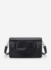 Túi đeo chéo nhấn trang trí kiểu mắt xích - SHO 0284 - Màu đen