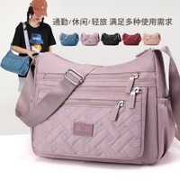 Túi Đeo Chéo Nhiều Ngăn Màu Sắc Dễ Thương Cho Nữ