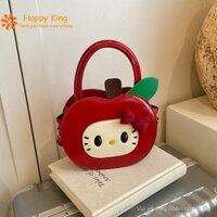 Túi đeo chéo nhỏ Apple Hello Kitty, túi đeo vai nhồi bông hình mèo dễ thương, túi hoạt hình cho bé gái, quà sinh nhật