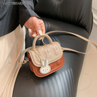 Túi đeo chéo nữ cắt cỏ Hàn Quốc thời trang Túi đựng bánh quy vai mini thỏ dễ thương