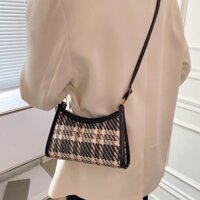 Túi đeo chéo nữ kẻ caro size bé đáng yêu