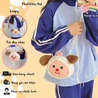 Túi đeo chéo nữ Loopy cute đi học kiểu dáng Hàn Quốc, túi xách mini cho bé gái