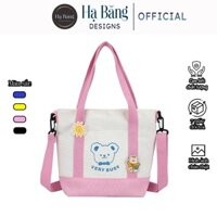Túi đeo chéo nữ mini đi học đi chơi Hạ Băng Designs đựng tiền điện thoại - Gấu Very Busy