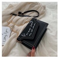 Túi đeo chéo nữ tán đinh sang trọng