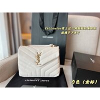 Túi đeo chéo nữ, túi xách da thật cao cấp màu trắng sang trọng YSL Saint Laurent