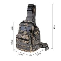 Túi đeo chéo phong cách lính - Màu rằn ri xanh