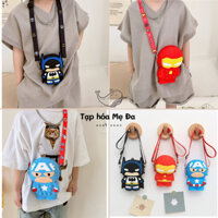 Túi Đeo Chéo Silicon Cho Bé Trai/Bé Gái Hình Biệt Đội Avenger phong cách Hàn Quốc Siêu Dễ Thương Mẫu Mới 2024 Túi xách