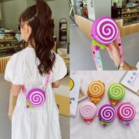 Túi đeo chéo Silicon Hình kẹo mút, Thời trang, Dễ Thương Cho Bé