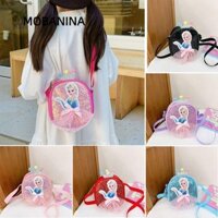 Túi đeo chéo trẻ em MOBANINA, Túi xách nữ công chúa Elsa đầy màu sắc, thời trang có dây đeo có thể điều chỉnh bằng da PU Quà tặng trẻ em Túi đeo vai hoạt hình