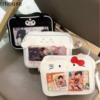 Túi đeo chéo trong suốt TTHOUSE, Cinnamoroll Kuromi Anime Itabag, Túi đựng vật phẩm nhỏ sáng tạo Túi dây kéo Kitty Cat Girl