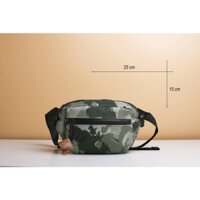 Túi đeo chéo - Túi bao tử màu xanh rằn ri Super dry