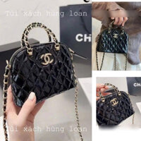 túi đeo chéo, túi xách nữ thời trang cầm tay hoạ tiết trần trám da bóng size 18. làm túi đi tiệc đi chơi