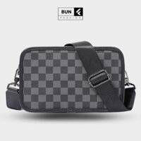 Túi đeo chéo unisex cao cấp dạng hộp da Pu caro chống nước phong cách hàn quốc, tiện lợi Cvina_store