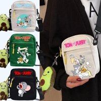 Túi Đeo Chéo Vải canvas Hình tom Và jerry Thời Trang Dành Cho Trẻ Em