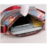 Túi đeo chéo vải dù họa tiết Vintage đi chơi, du lịch chống nước nhiều ngăn [BH: NONE] 1l9a2